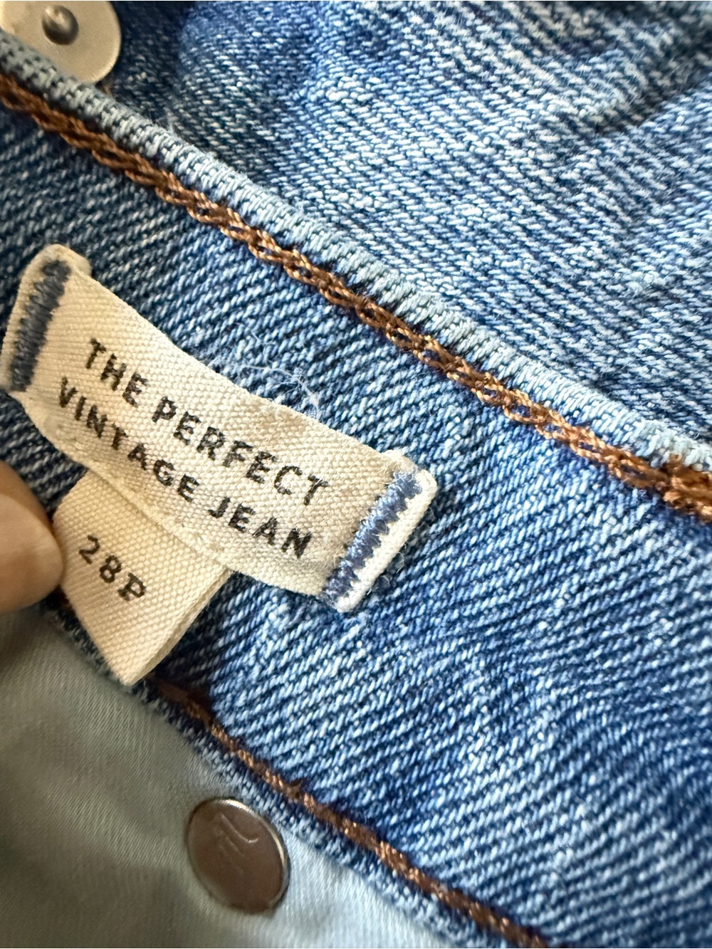 Madewell Perfect Vintage Jean Light Blue Women's Straight Leg size 28 petite - Picture 3 of 4